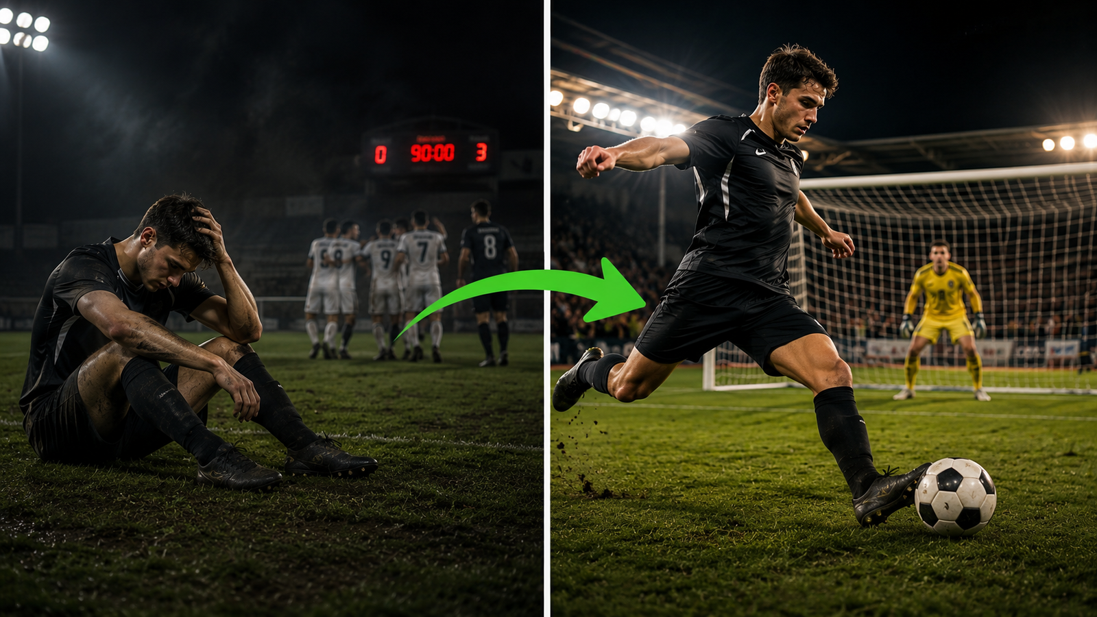 Antes e Depois - Plano de Treinos Jogador de Futebol